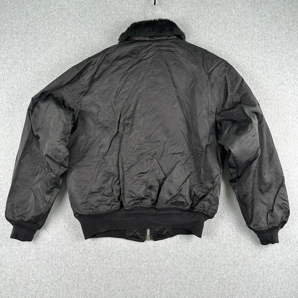 Dickies Jacket Mens S‎ Black Bomber Faux Fur Collar Quilted Lining Full Zip Work